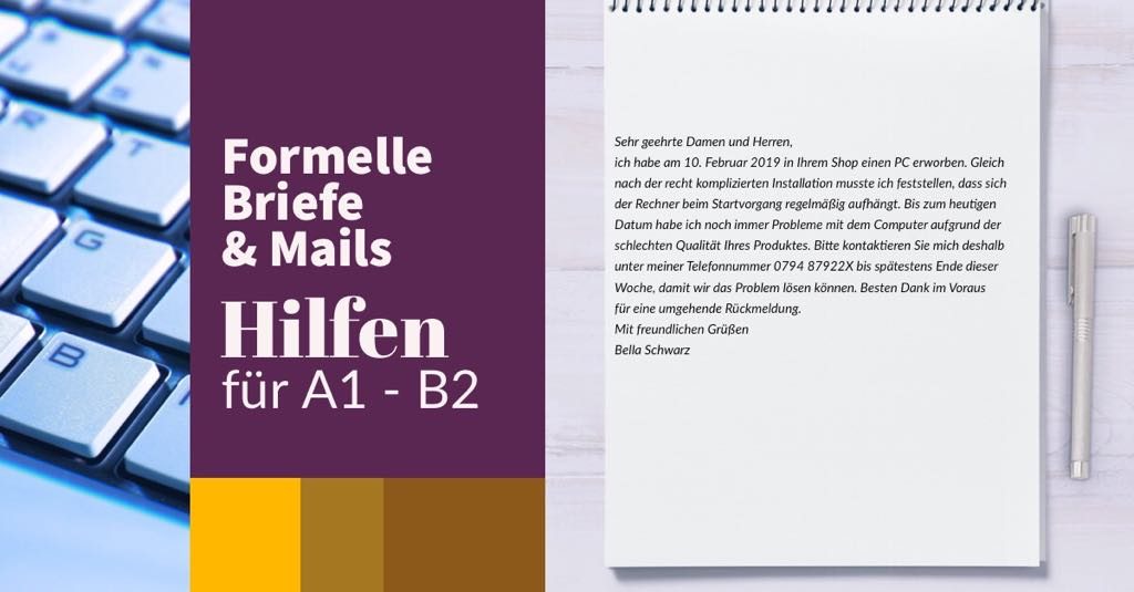 Deutsch-Blog Brief - Deutsch schreiben: formeller Brief / Mail