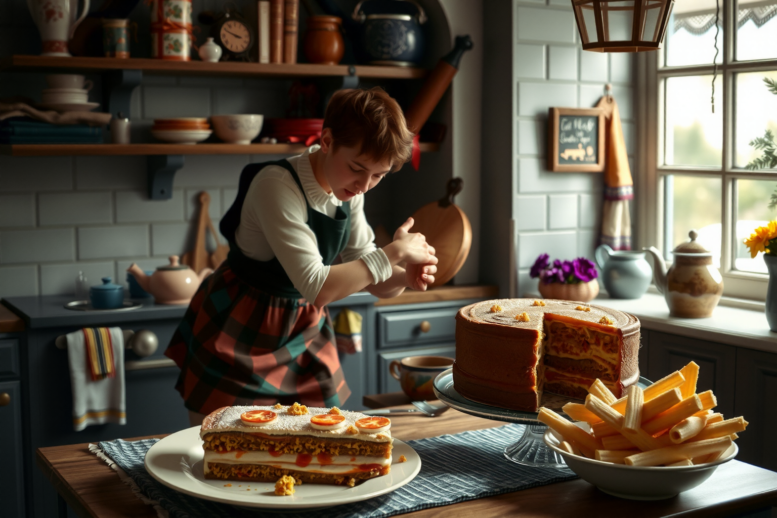 „Meine deutsche Nachbarin und der mysteriöse Kuchen: Eine einfache A1-Geschichte zum Lesen“