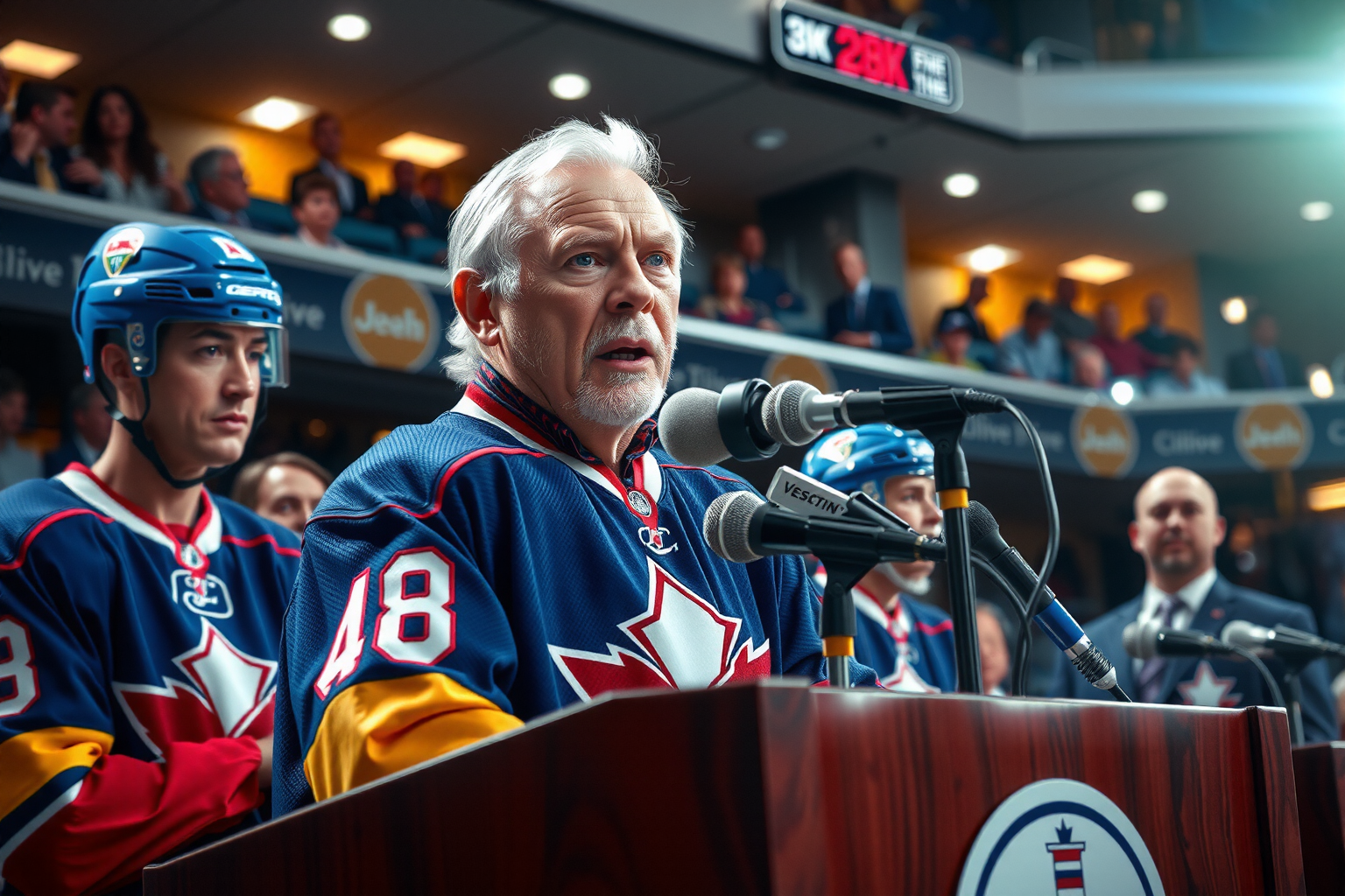 Eishockey-Pressekonferenz: Sprachanalyse